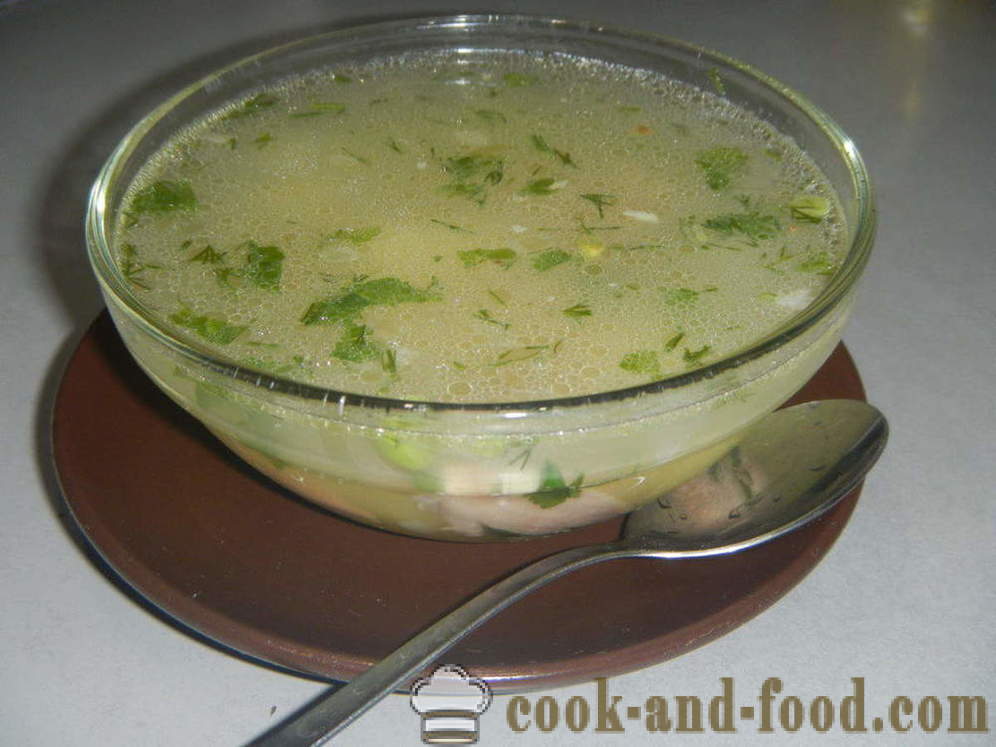 Húsleves zöldborsó -, hogyan kell főzni leves zöldborsóval fagyasztott vagy friss, egy lépésről lépésre recept fotók
