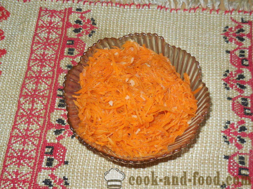 Sárgarépa koreai -, hogyan kell főzni sárgarépát koreai otthon, lépésről lépésre recept fotók