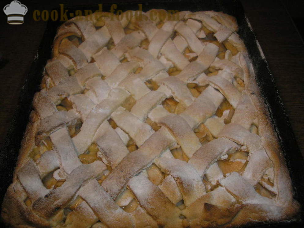 Nyitott almás pite tészta -, hogyan kell főzni almás pite tészta, egy lépésről lépésre recept fotók