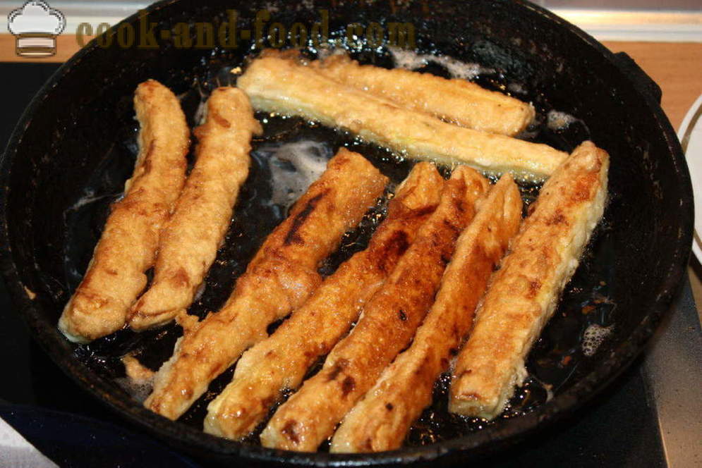 Cukkini tésztában -, hogyan kell főzni cukkini tésztát a serpenyőben, lépésről lépésre recept fotók
