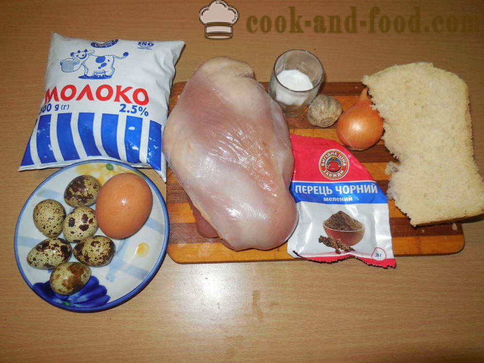 Gőz göngyölt hús fürjtojással - hogyan kell főzni fasírt tojással egy pár, egy lépésről lépésre recept fotók