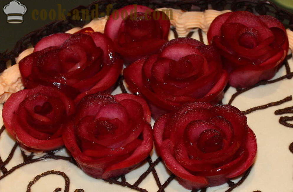 Recept az alma rózsa - hogyan lehet almás sütemény rózsák, lépésről lépésre recept fotók