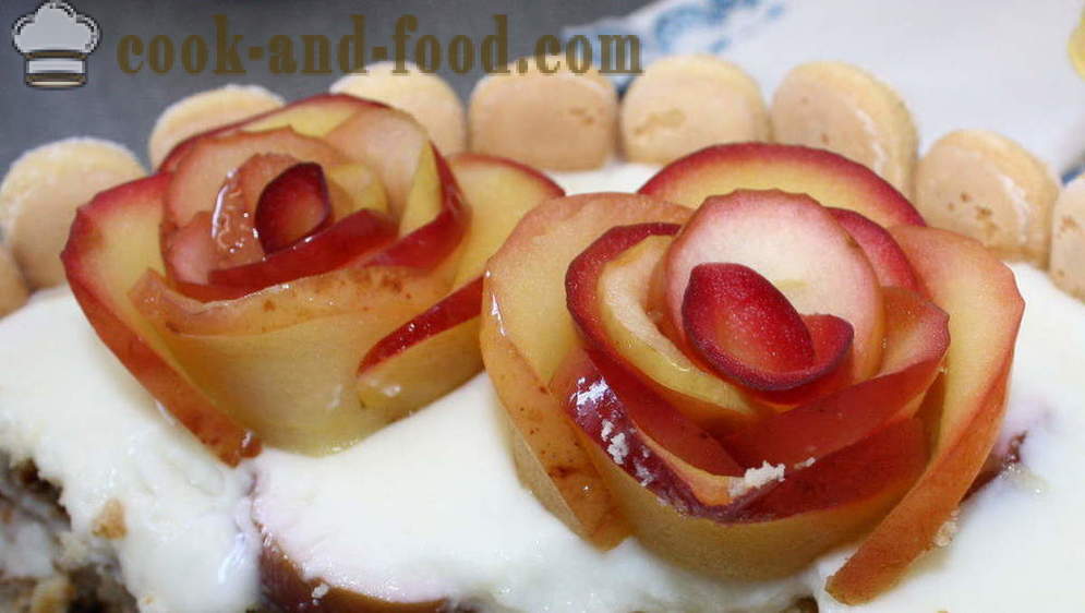 Recept az alma rózsa - hogyan lehet almás sütemény rózsák, lépésről lépésre recept fotók