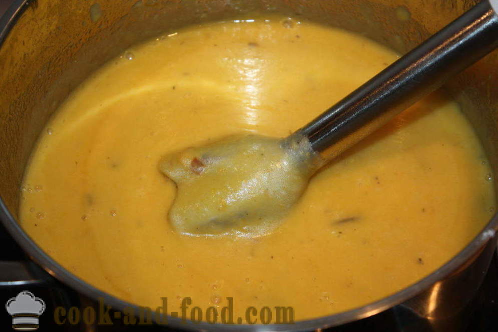 Cream tök húsgombóccal - hogyan kell főzni levest püré tök, lépésről lépésre recept fotók