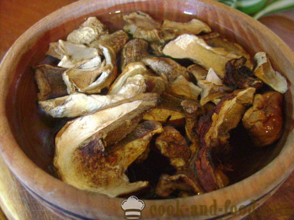 Növényi gombával és bab -, hogyan kell főzni gombával, lépésről lépésre recept fotók