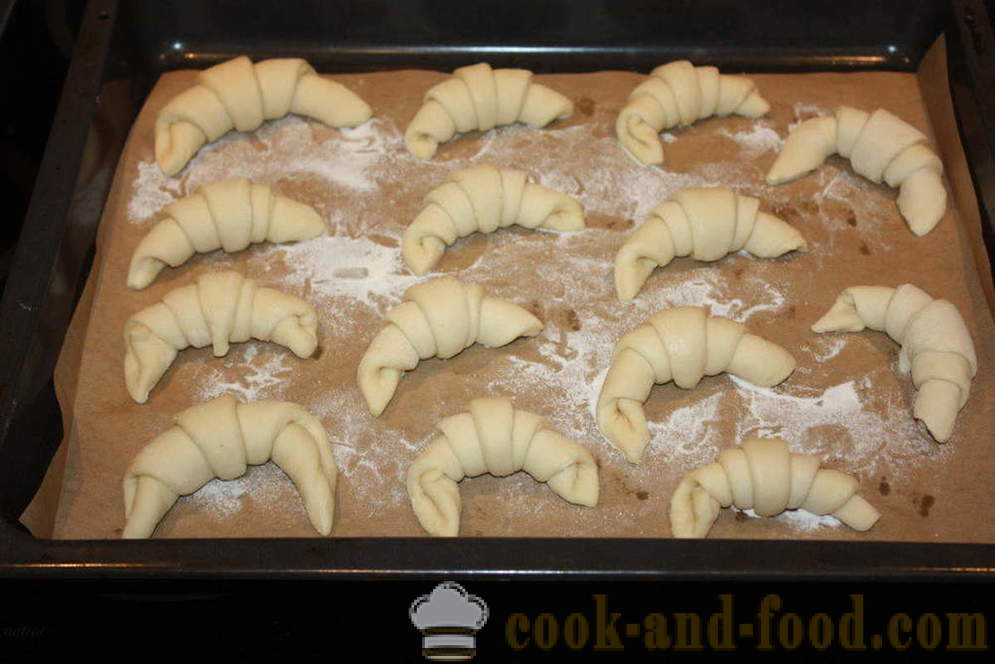 Valódi francia croissant -, hogyan kell főzni a francia croissant otthon, lépésről lépésre recept fotók