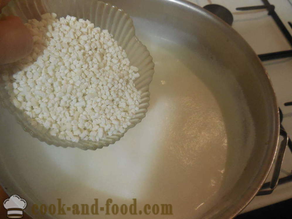 Szágó tej zabkása - hogyan kell főzni kását szágóból tej, lépésről lépésre recept fotók