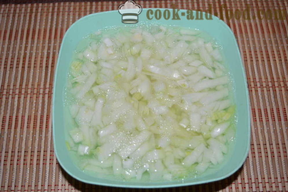 Hagyma saláta hagyma tojással és majonézzel - hogyan kell főzni a hagyma saláta, lépésről lépésre recept fotók