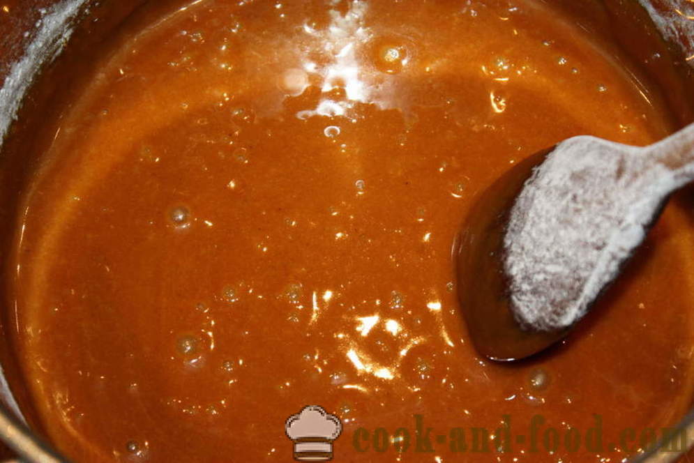 Méz choux tésztát mézeskalács - technológiák és módszerek a főzés, hogyan lehet a mézeskalács tésztát, lépésről lépésre recept fotók