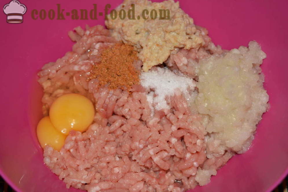 Sün finom darált húst rizzsel egy pár -, hogyan kell főzni hús rizzsel sün a multivarka, lépésről lépésre recept fotókkal