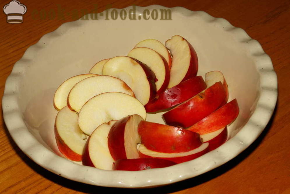 Piskóta almával a sütőben - hogyan kell főzni egy piskóta alma, lépésről lépésre recept fotók
