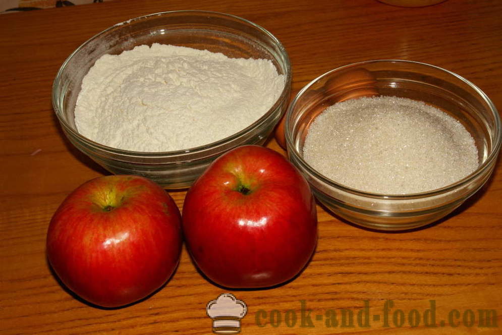 Piskóta almával a sütőben - hogyan kell főzni egy piskóta alma, lépésről lépésre recept fotók