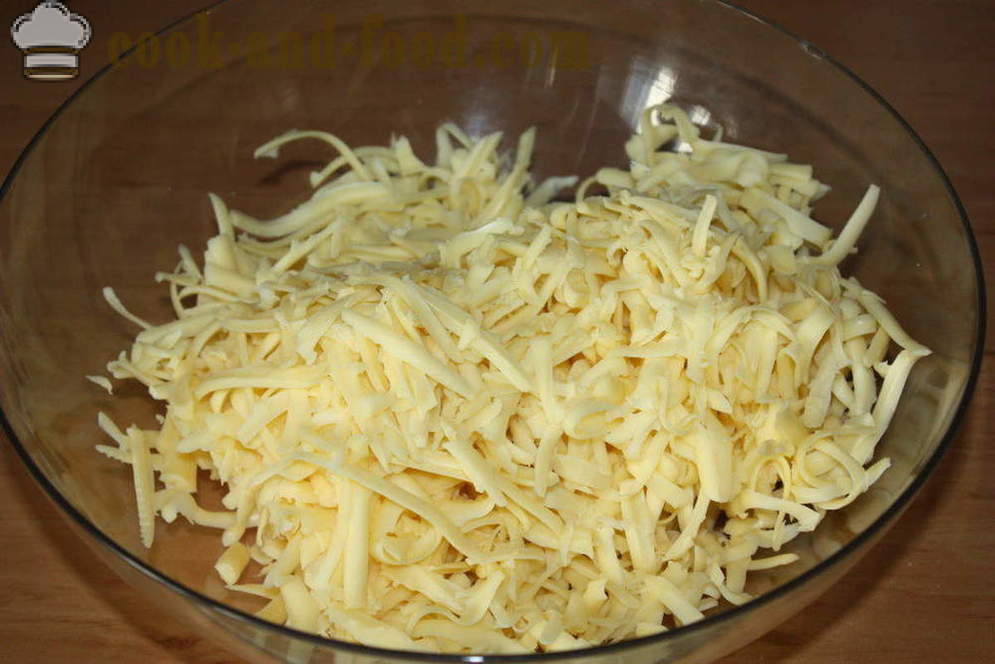 Hideg előétel sajt -, hogyan kell főzni egy snack sajt elolvadt a kemencében, a lépésről lépésre recept fotók