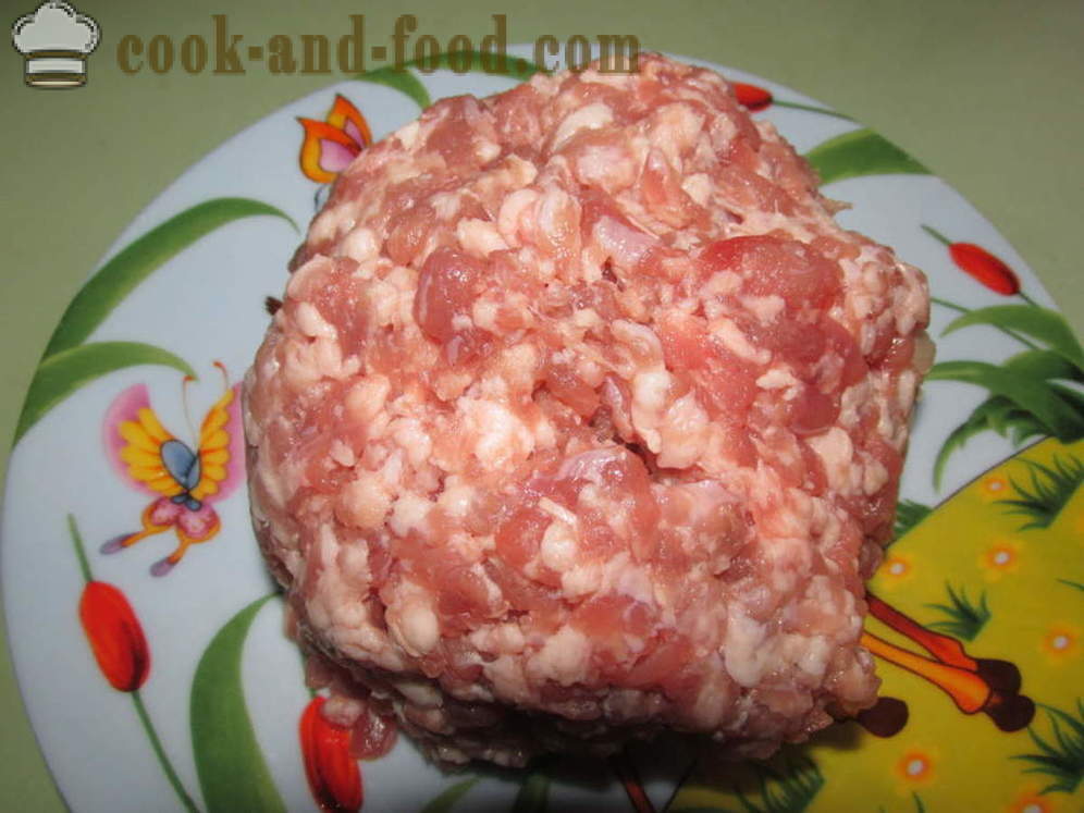 Finom pogácsákat gombával és a hús -, hogyan kell főzni lédús pogácsákat a darált hús, a lépésről lépésre recept fotók