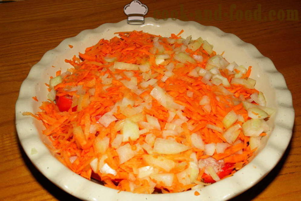 Diétás töltött paprika sült a kemencében - hogyan kell főzni töltött paprika hús és a rizs, a lépésről lépésre recept fotók