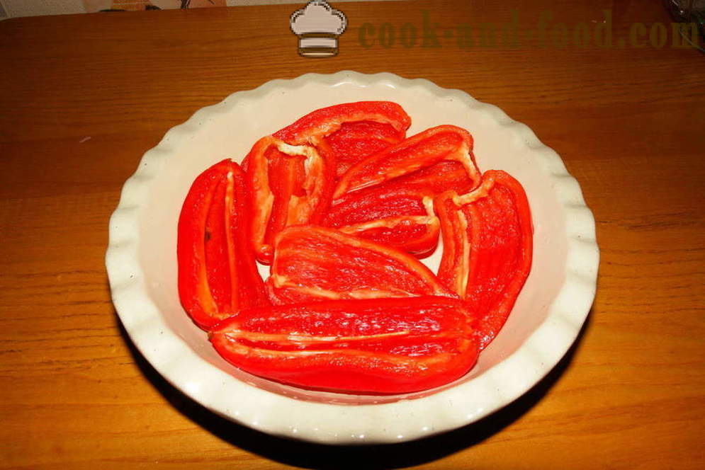 Diétás töltött paprika sült a kemencében - hogyan kell főzni töltött paprika hús és a rizs, a lépésről lépésre recept fotók