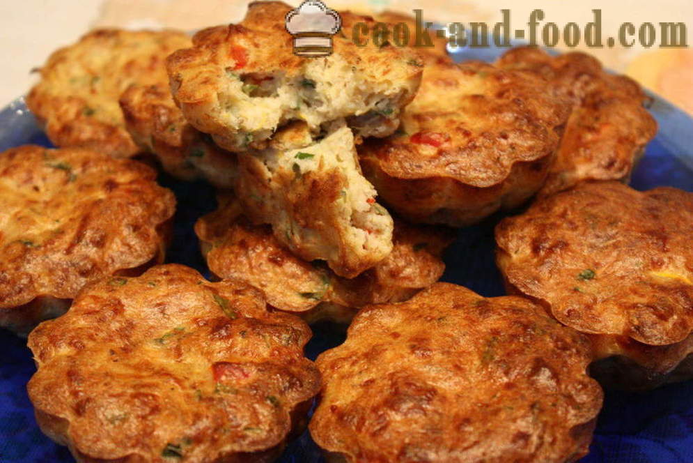 A muffinok cukkini sajttal sütőben - hogyan kell főzni cukkini muffin, lépésről lépésre recept fotók