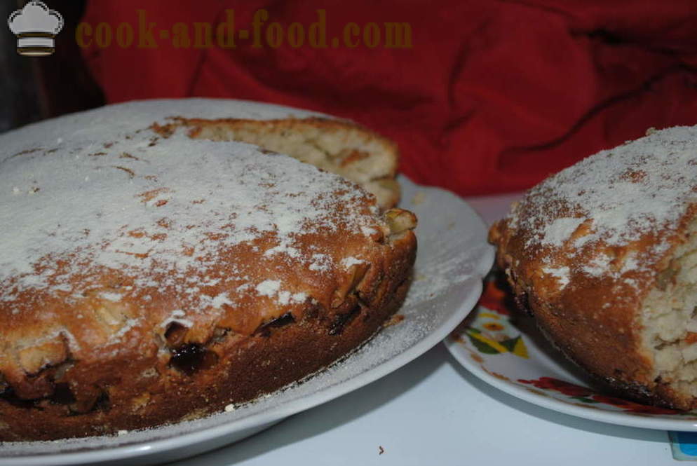 Mézeskalács torta a kefir almával és dióval - hogyan kell főzni egy tortát kefir, lépésről lépésre recept fotók