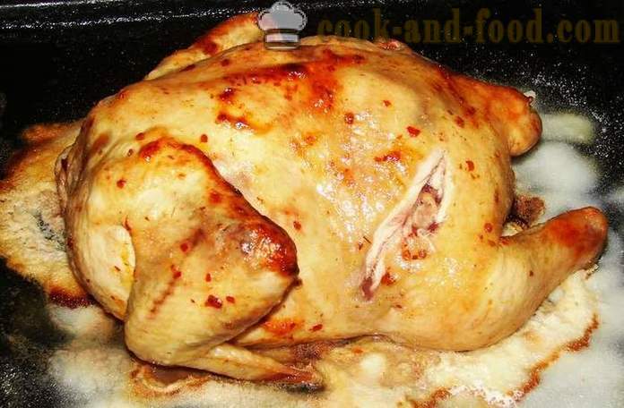 Csirke só a sütőben - hogyan kell főzni csirke só, egy lépésről lépésre recept fotók