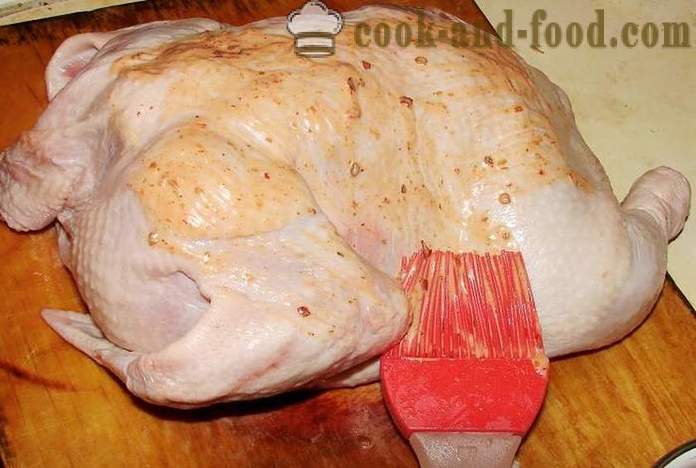 Csirke só a sütőben - hogyan kell főzni csirke só, egy lépésről lépésre recept fotók
