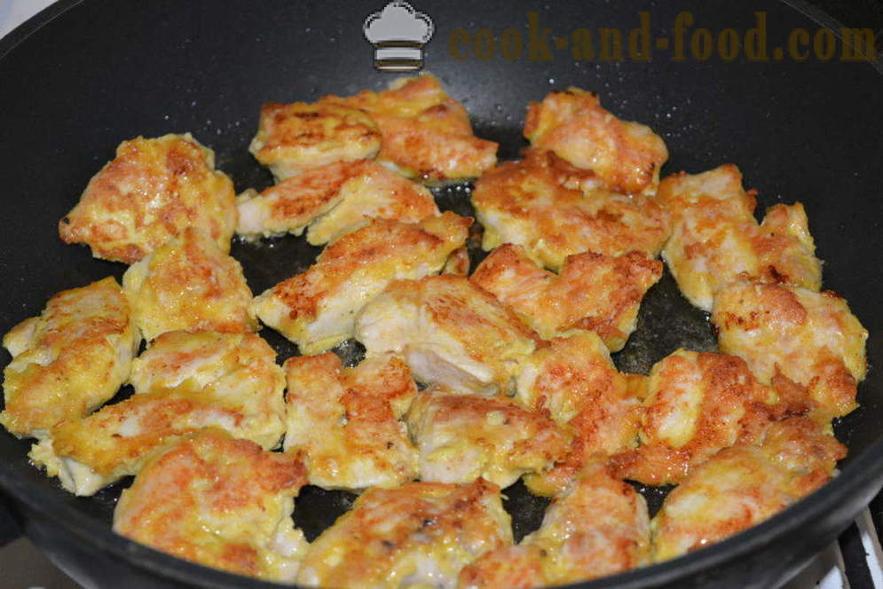 Ízletes csirkemell sült egy serpenyőben -, hogyan kell főzni egy szaftos csirkemell egy serpenyőben, egy lépésről lépésre recept fotók