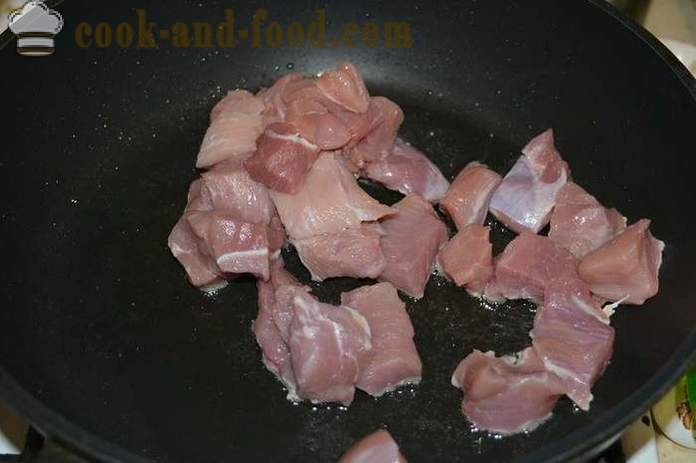 Finom hajdina húst egy serpenyőben -, hogyan kell főzni hajdina kása hússal, lépésről lépésre recept fotók