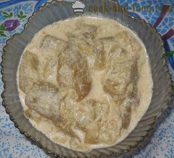 Padlizsán párolt fokhagymás tejföl a gomba -, hogyan kell főzni padlizsán párolt tejföllel, lépésről lépésre recept fotók