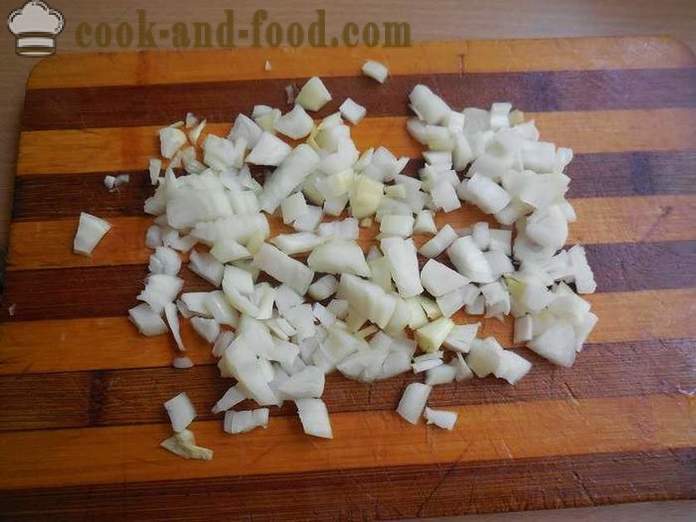 Padlizsán párolt fokhagymás tejföl a gomba -, hogyan kell főzni padlizsán párolt tejföllel, lépésről lépésre recept fotók