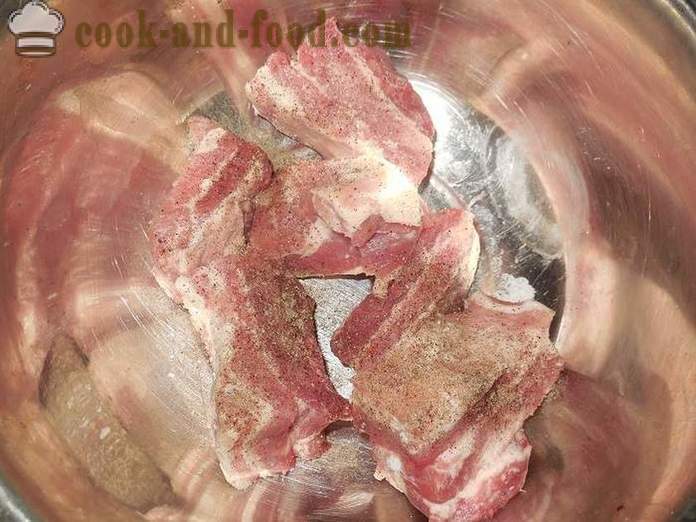 Finom újburgonya kemencében sült hússal - mint finom sült újburgonyával a lyukba, a recept fotókkal, lépésről lépésre