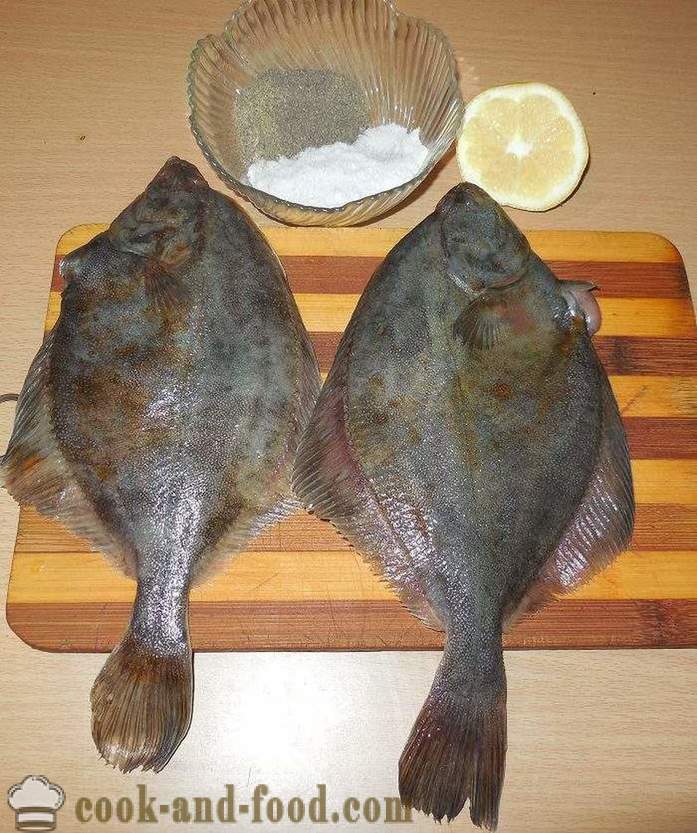 Lepényhal sült egy serpenyőben, szagtalan, és nem költő -, hogyan kell főzni sült lepényhal citromlével, a recept egy fotót