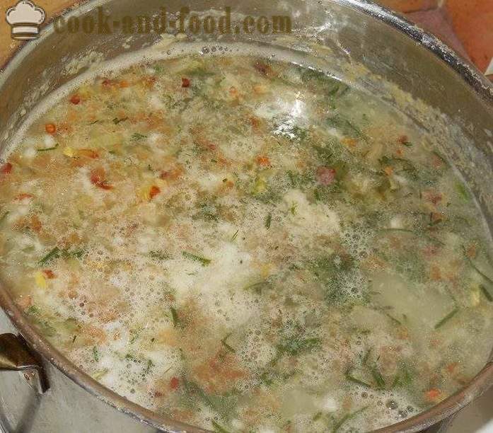 Kozák leves kifáraszt köles - hogyan kell főzni kifáraszt otthon - lépésről lépésre recept fotók