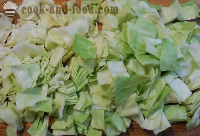 Növényi pörkölt cukkini, káposzta és a burgonya multivarka - hogyan kell főzni zöldség-pörkölt - recept lépésről lépésre, fotókkal