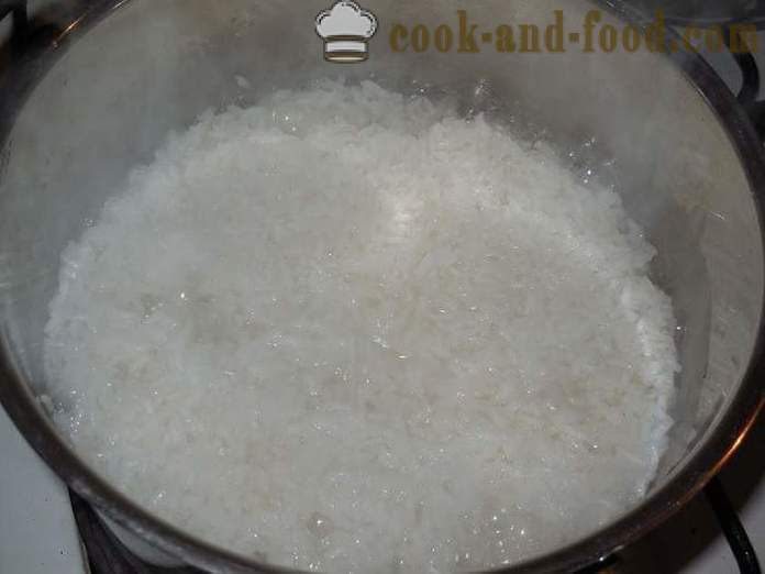 Főzni ropogós rizs körettel egy serpenyőben megfelelően - hogyan sört rizs a víz - egy lépésről lépésre recept fotók