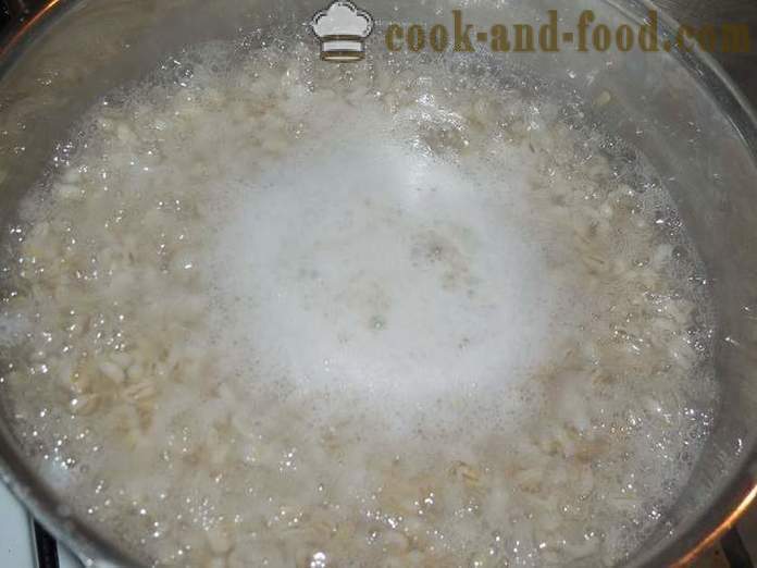 Finom árpa kása a víz - egy lépésről lépésre recept fotókkal -, hogyan kell főzni árpa kása