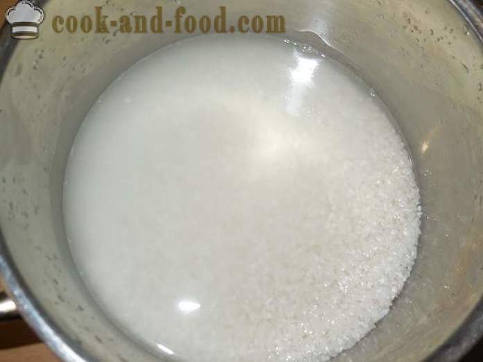 Finom rizs zabkása tejjel és vízzel egy serpenyőbe: folyadék és a klasszikus (vastag) - lépésről lépésre recept fotókkal, hogyan kell főzni rizs zabkása tejjel