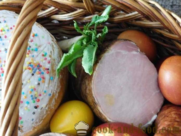 Mit tesz a húsvéti kosár - hogyan kell összeállítani, és díszítse a kosarat a templomban húsvétkor