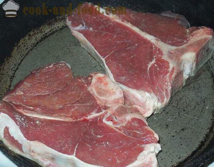 Ízletes és szaftos marha steak, sertés Ti Bon - főzés tele pörkölés hús - lépésről lépésre recept fotók