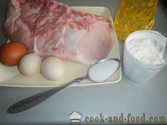 Juicy karaj fokhagymás mártással - hogyan kell főzni egy szaftos karaj, lépésről lépésre recept fotókkal.