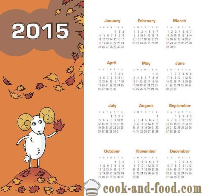 Naptár 2015-es év a kecske (juh): letöltés ingyenes karácsonyi naptár kecskék és juhok.