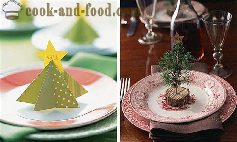 Újévi dekoráció az asztalra, hogyan díszítik a karácsonyi asztal 2015 Juh (fotókkal).