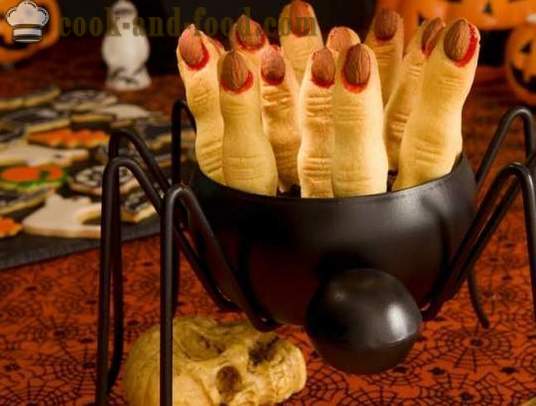 Desszertek és sütemények Halloween - Boszorkányok Fingers cookie-k és más édességeket saját kezűleg, egyszerű sütés receptek