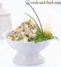Saláta: klasszikus recept, történelem, összetétele, Olivier, főzés, saláta összetevőket.