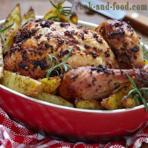 Recept csirke burgonyával a sütőben