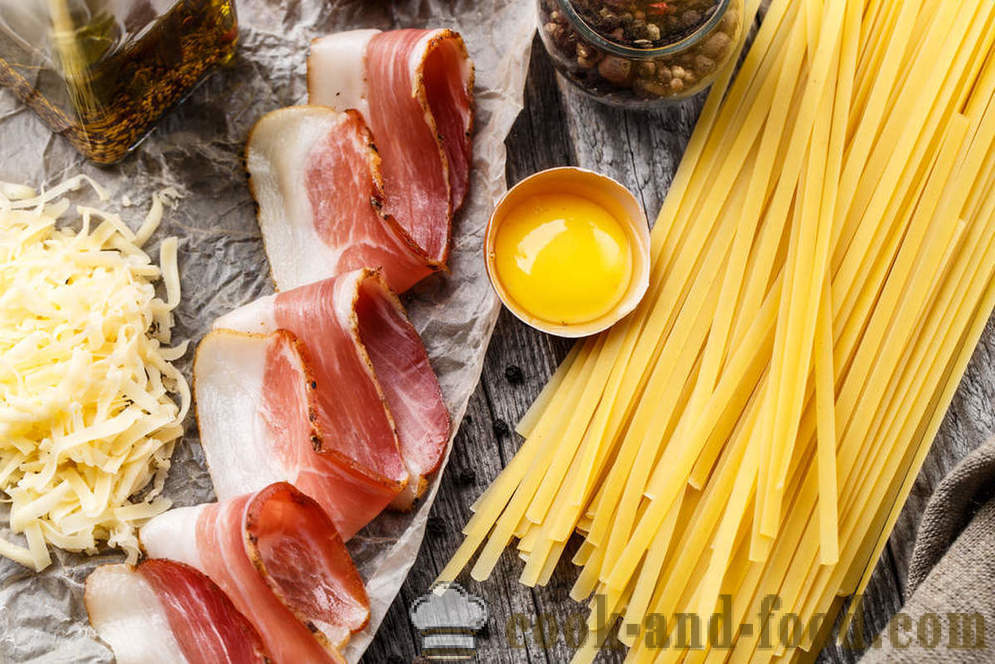 Olasz konyha: tészta carbonara három receptet krémmel
